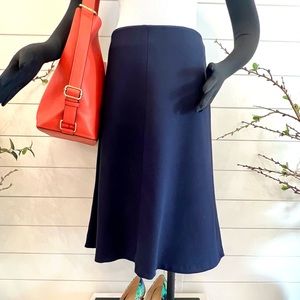 LOFT Navy Midi Skirt (S)